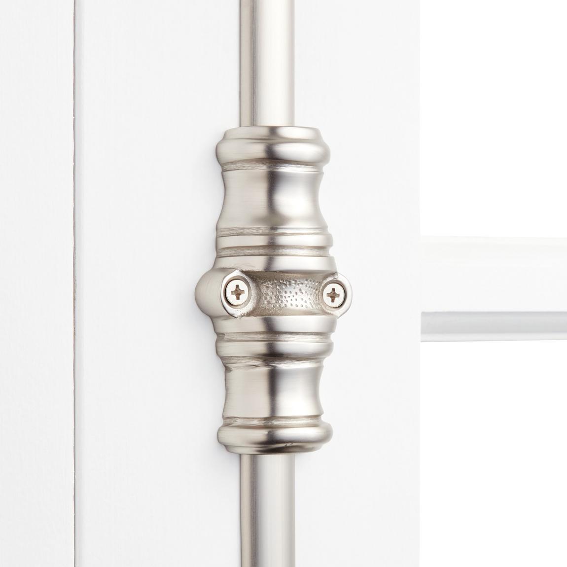 Signature Hardware Odette 9" Door Cremone Bolt - Polished Nickel, Solid Brass, Reversible