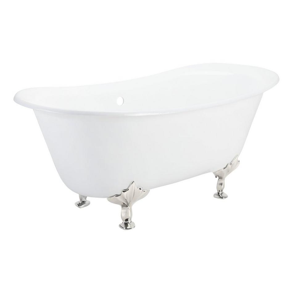 68" Waller Cast Iron Clawfoot Double Slipper Tub - Modern Feet, , large image number 8