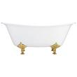 68" Waller Cast Iron Clawfoot Double Slipper Tub - Modern Feet, , large image number 2