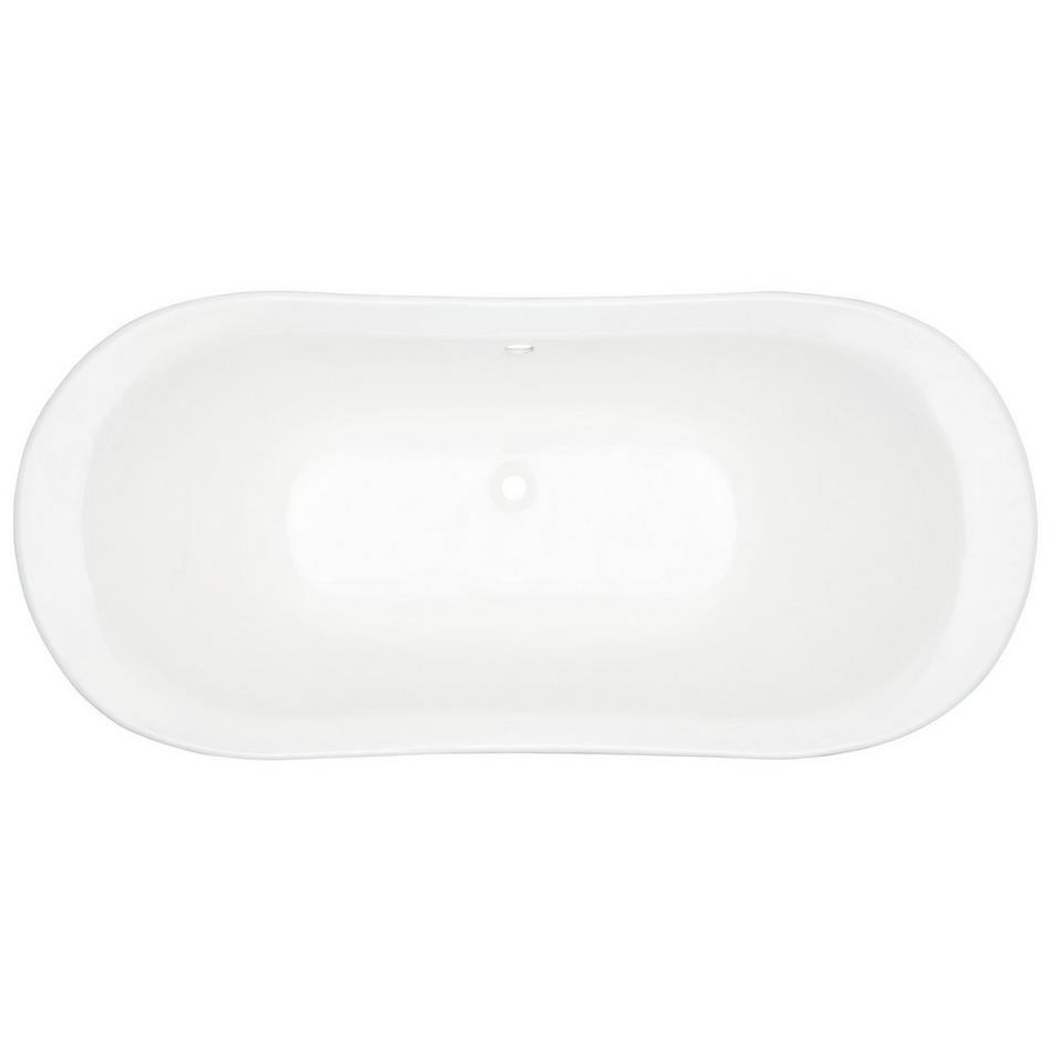 68" Waller Cast Iron Clawfoot Double Slipper Tub - Modern Feet, , large image number 3