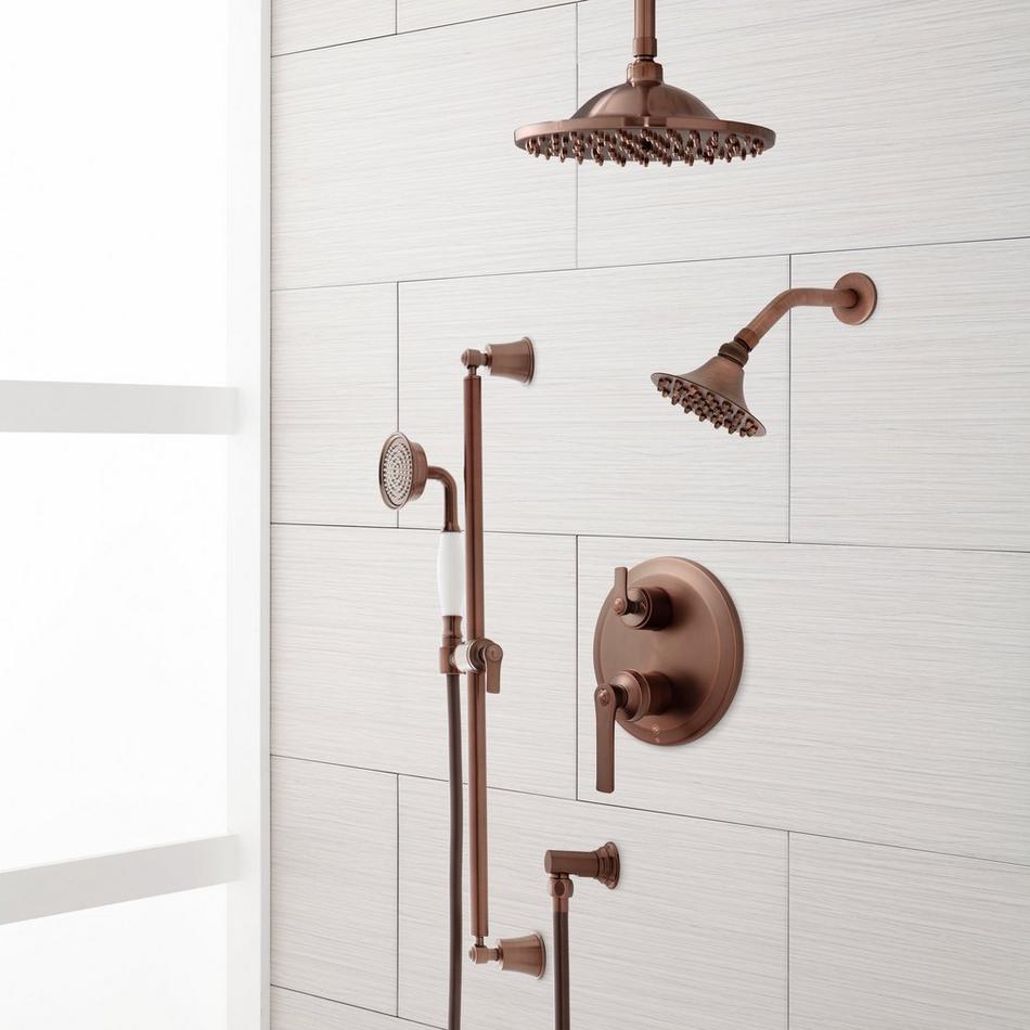 Cooper Pressure Balance Shower System with Rainfall Shower, Wall Shower and Hand Shower, , large image number 1