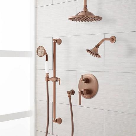 Cooper Pressure Balance Shower System with Rainfall Shower, Wall Shower and Hand Shower