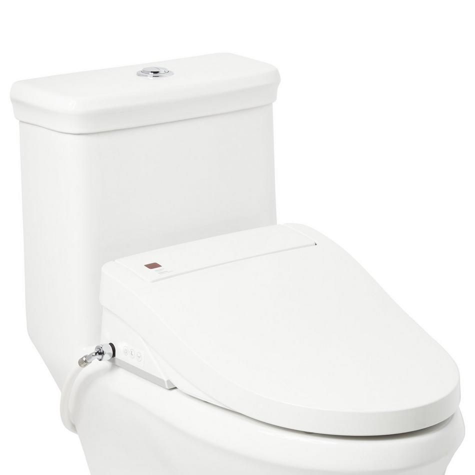Burwell Elongated Electronic Bidet Toilet Seat, , large image number 0
