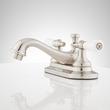 Teapot Centerset Bathroom Faucet - Small Porcelain Lever Handles, , large image number 1