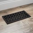 Durand Cast Iron Floor Register - Black 6" x 14" (6-5/8" x 15-1/8" Overall), , large image number 0