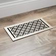 Pasteur Brass Floor Register - Brushed Nickel 4" x 10" (5" x 11-1/8" Overall), , large image number 0