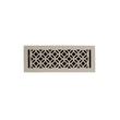 Pasteur Brass Floor Register - Brushed Nickel 4" x 12" (5" x 13-1/4" Overall), , large image number 1