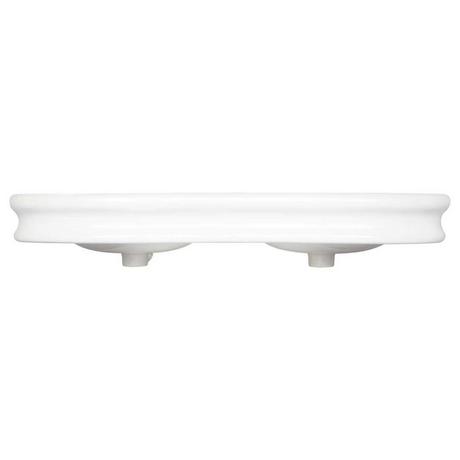 46" Adler Double-Bowl Porcelain Wall-Mount Bathroom Sink