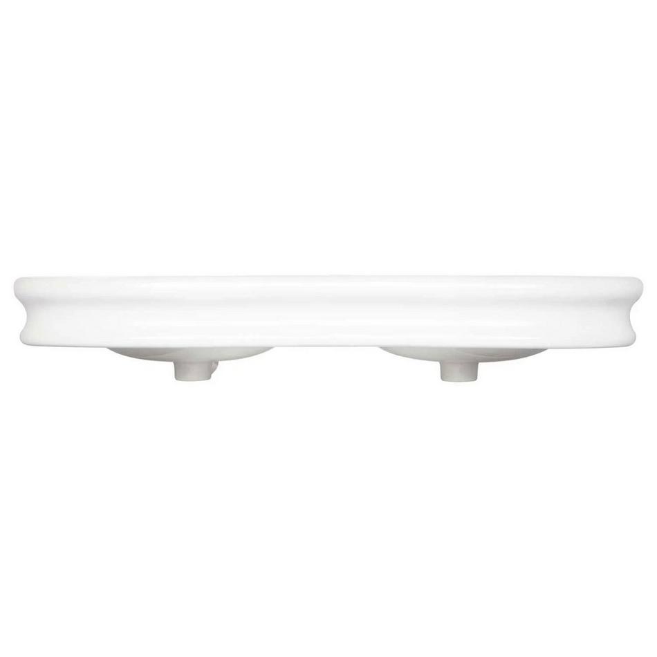 46" Adler Double-Bowl Porcelain Wall-Mount Bathroom Sink, , large image number 1