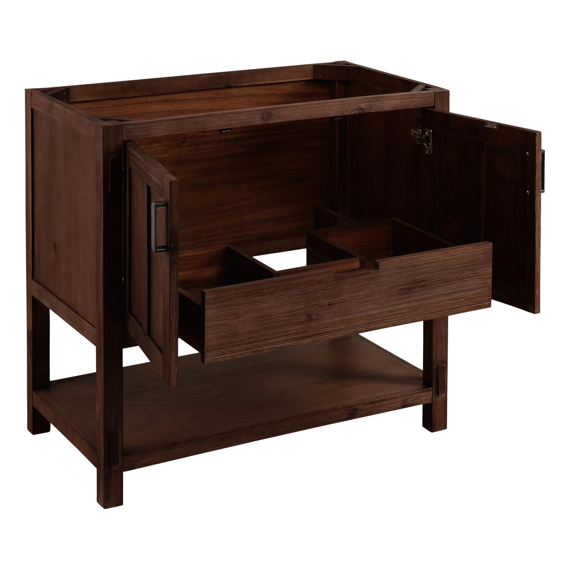 36" Morris Console Vanity Rustic Brown Vanity Only