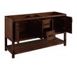 60" Morris Console Double Vanity - Rustic Brown - Vanity Cabinet Only, , large image number 1
