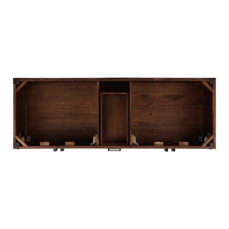 60" Morris Console Double Vanity - Rustic Brown - Vanity Cabinet Only