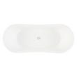 67" Sheba Solid Surface Freestanding Double Slipper Tub - Matte Finish, , large image number 3