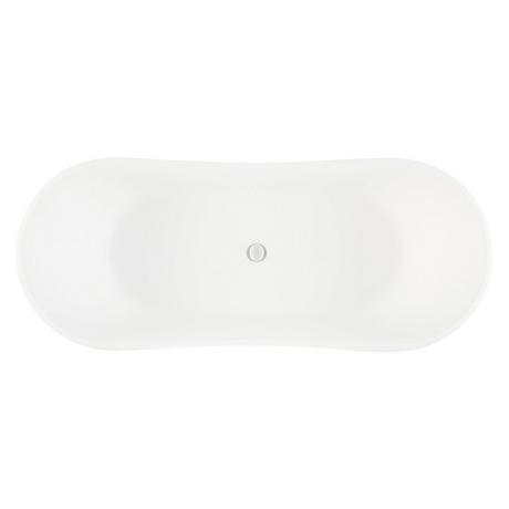 67" Sheba Solid Surface Freestanding Double Slipper Tub - Matte Finish