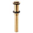 Extended Press Type Pop-Up Bathroom Drain - No Overflow - Brushed Gold, , large image number 1