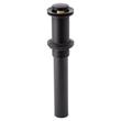 Extended Press Type Pop-Up Bathroom Drain - No Overflow - Matte Black, , large image number 1