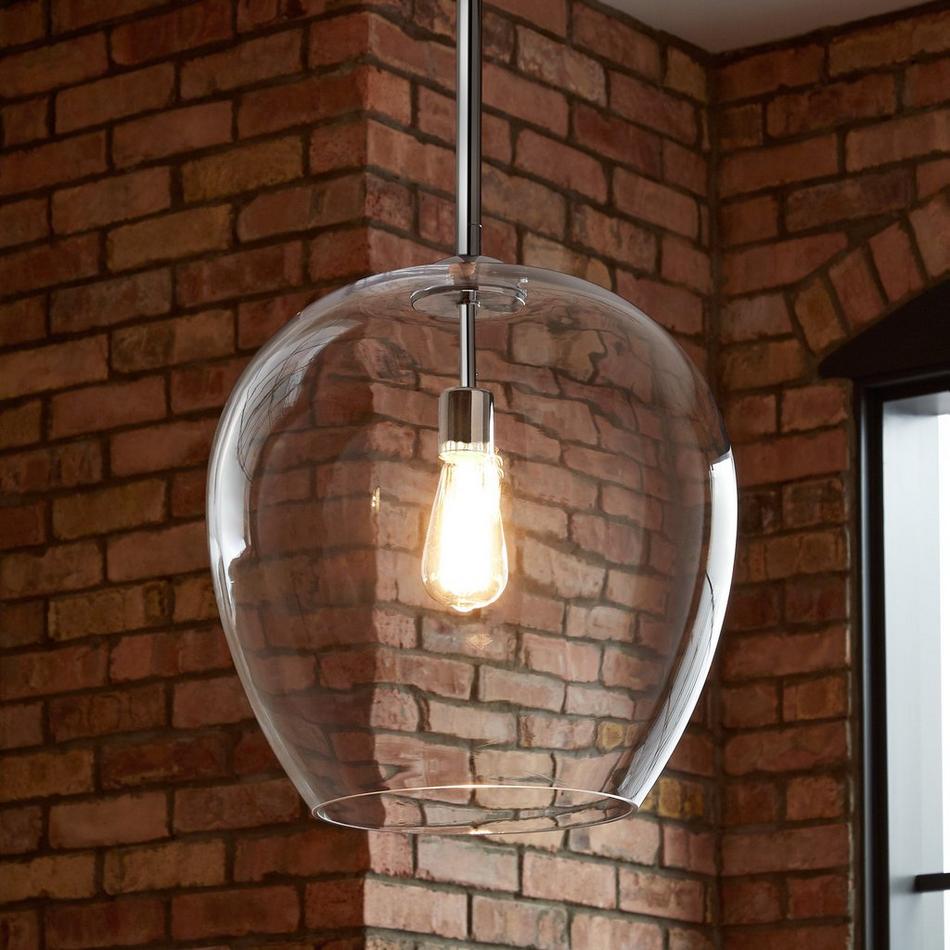 Kimball Pendant Light - Single Light - Clear Shade - Chrome, , large image number 1
