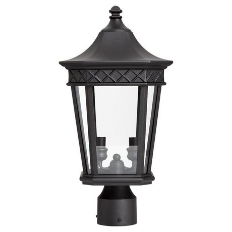 Foxfield 2-Light Outdoor Post Lantern - Black