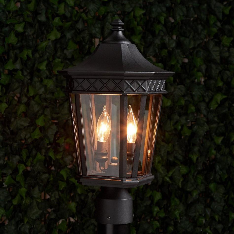 Foxfield 2-Light Outdoor Post Lantern - Black, , large image number 1