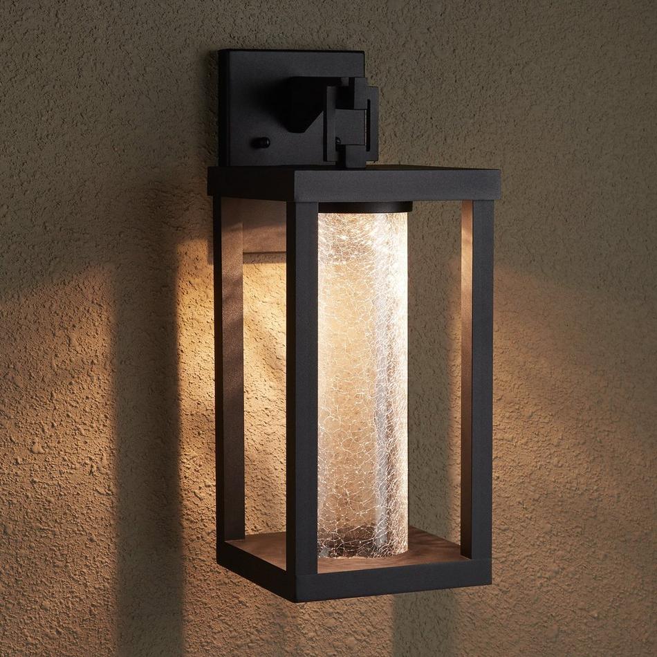 18" Willmar Outdoor Entrance Wall Sconce - Single LED Light - Black, , large image number 1
