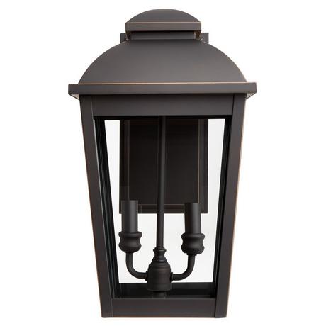 15" Goodwin 2-Light Outdoor Entrance Wall Sconce - Oil Rubbed Bronze