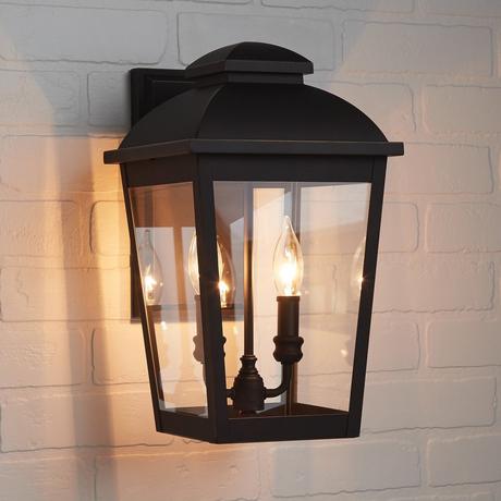 15" Goodwin 2-Light Outdoor Entrance Wall Sconce - Oil Rubbed Bronze
