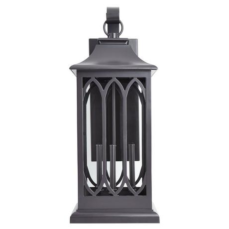 Stonehouse 3-Light Outdoor Entrance Wall Sconce - Smooth Bronze