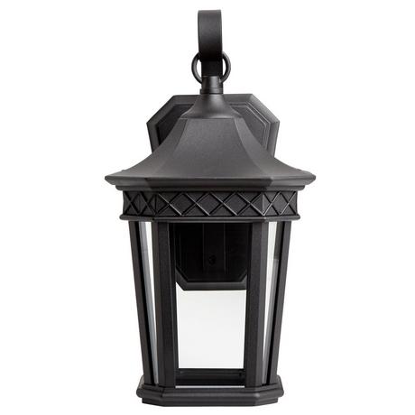 13" Foxfield Outdoor Entrance Wall Sconce with Hook - Single Light - Black