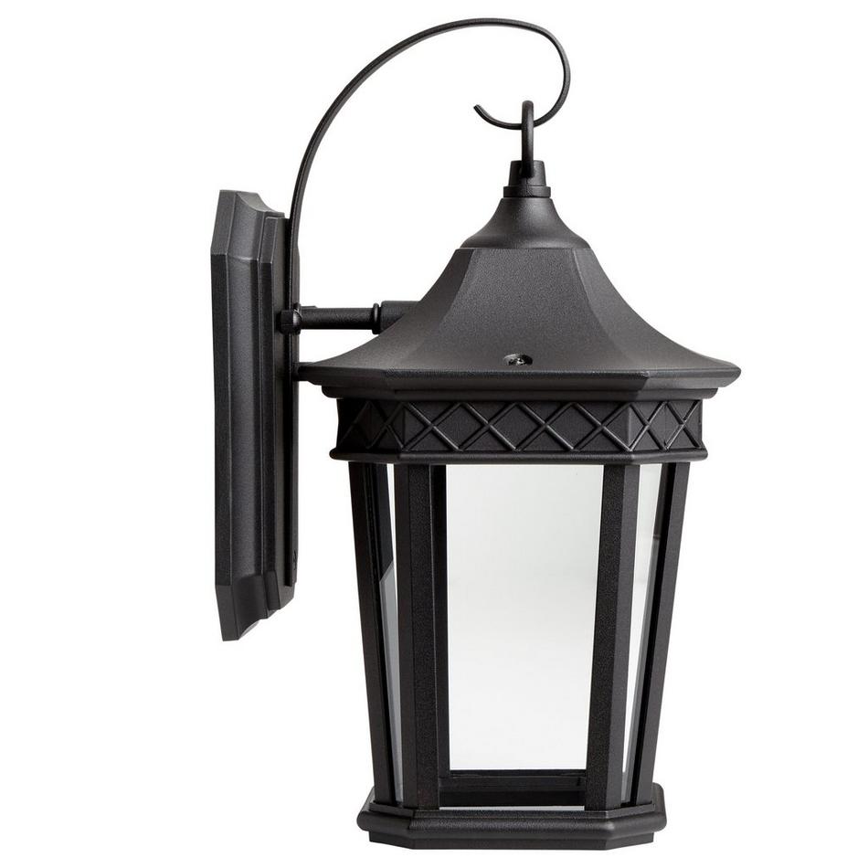 13" Foxfield Outdoor Entrance Wall Sconce with Hook - Single Light - Black, , large image number 3