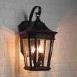 Foxfield 3-Light Outdoor Entrance Wall Sconce - Black, , large image number 1