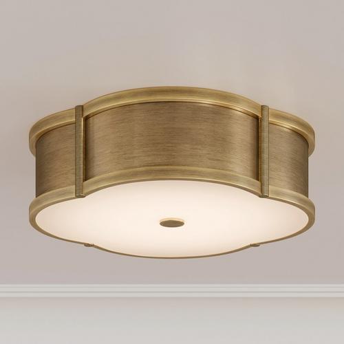 Javins 3-Light Flush-Mount Ceiling Light - Aged Brass
