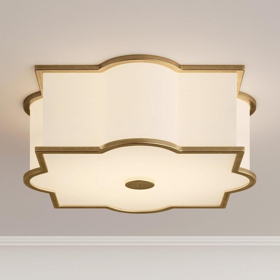 Ingram 3-Light Flush-Mount Ceiling Light - Aged Brass, , large image number 0