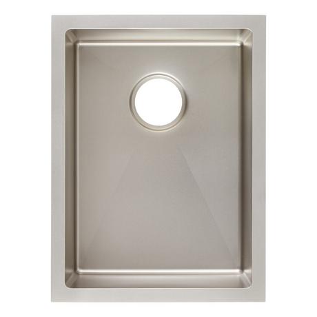 15" Atlas Stainless Steel Undermount Prep Sink - Pewter