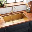 32" Atlas Stainless Steel Undermount Kitchen Sink - Matte Gold, , large image number 0
