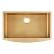 30" Atlas Stainless Steel Farmhouse Sink - Curved Apron - Matte Gold, , large image number 3