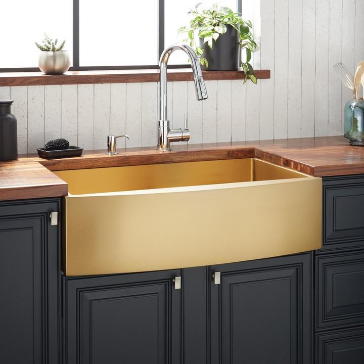 33" Atlas Stainless Steel Farmhouse Sink for kitchen sink collections