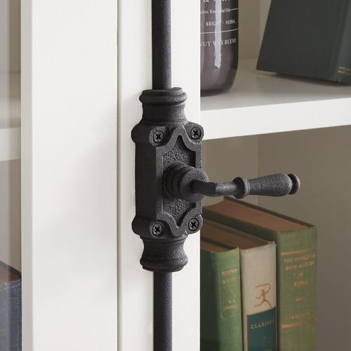 Mini Lever Iron Handle Cabinet Cremone Bolt in Black Powder Coat