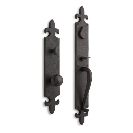 Cousteau Solid Bronze Entrance Door Set with Round Knob
