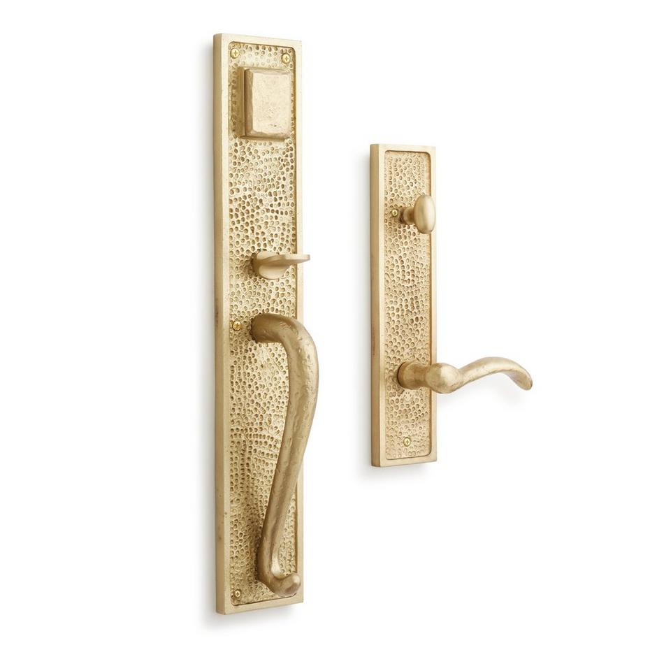 Traeger Solid Brass Entrance Door Set - Lever Handle - Left Hand, , large image number 0