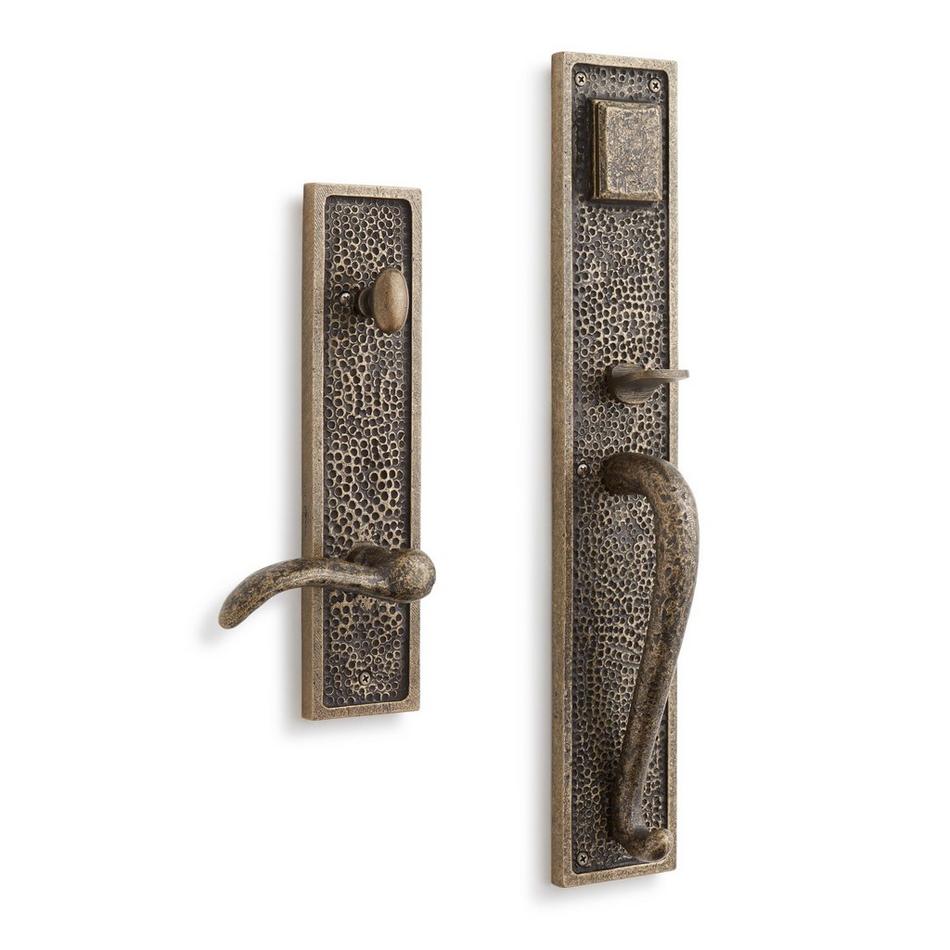 Traeger Solid Brass Entrance Door Set - Lever Handle - Right Hand, , large image number 1