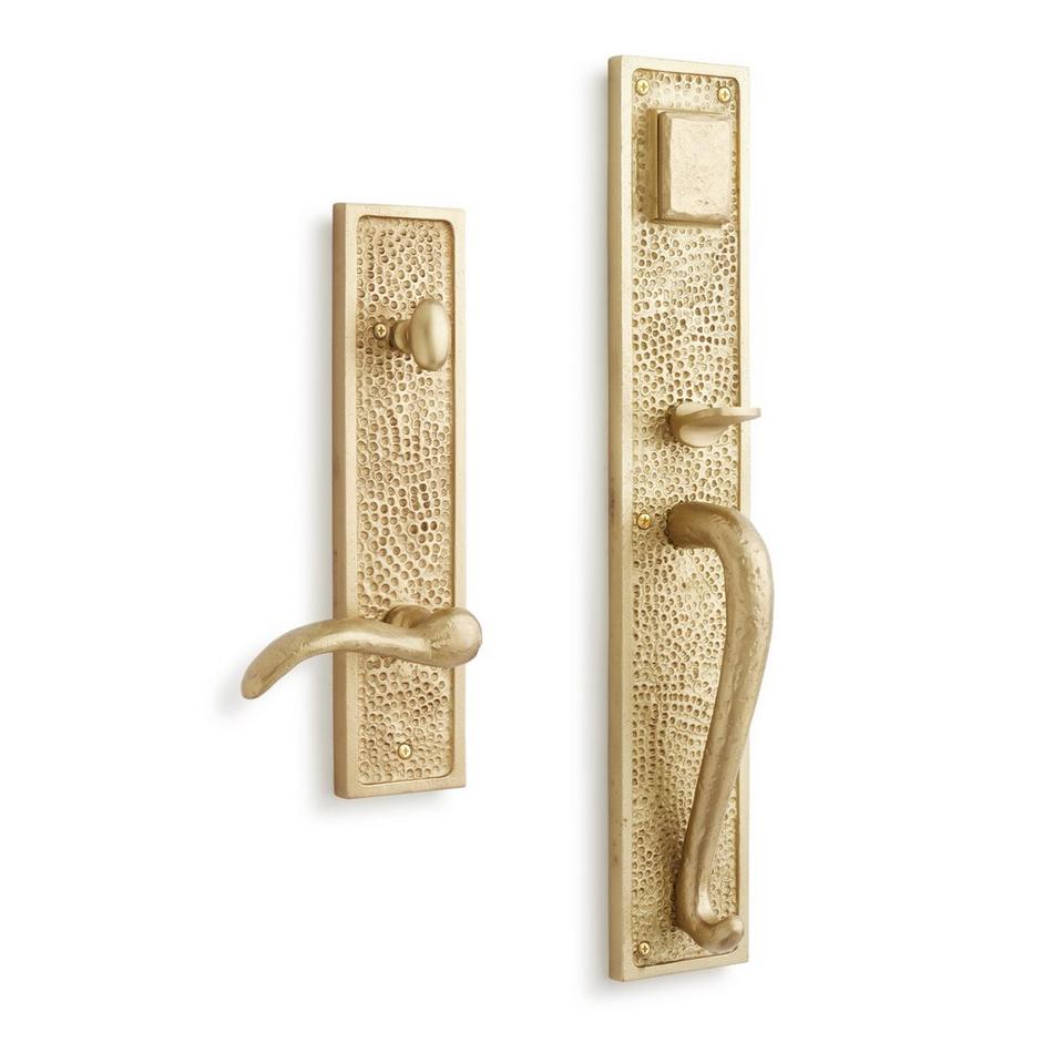 Traeger Solid Brass Entrance Door Set - Lever Handle - Right Hand, , large image number 0