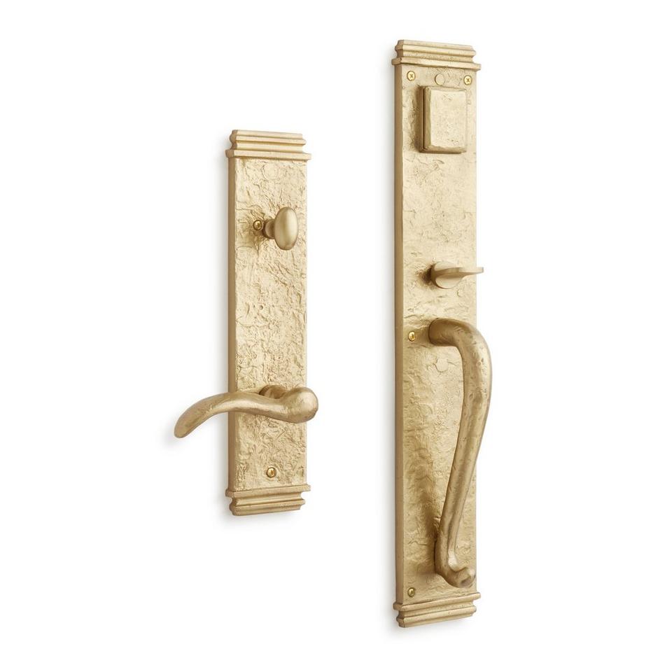Griggs Solid Brass Entrance Door Set - Lever Handle - 2-3/4" Backset - Right Hand - Satin Brass, , large image number 0