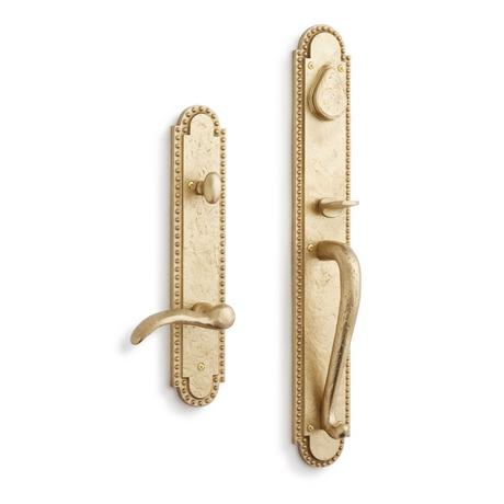 Marconi Solid Brass Entrance Door Set with Lever Handle - Right Hand