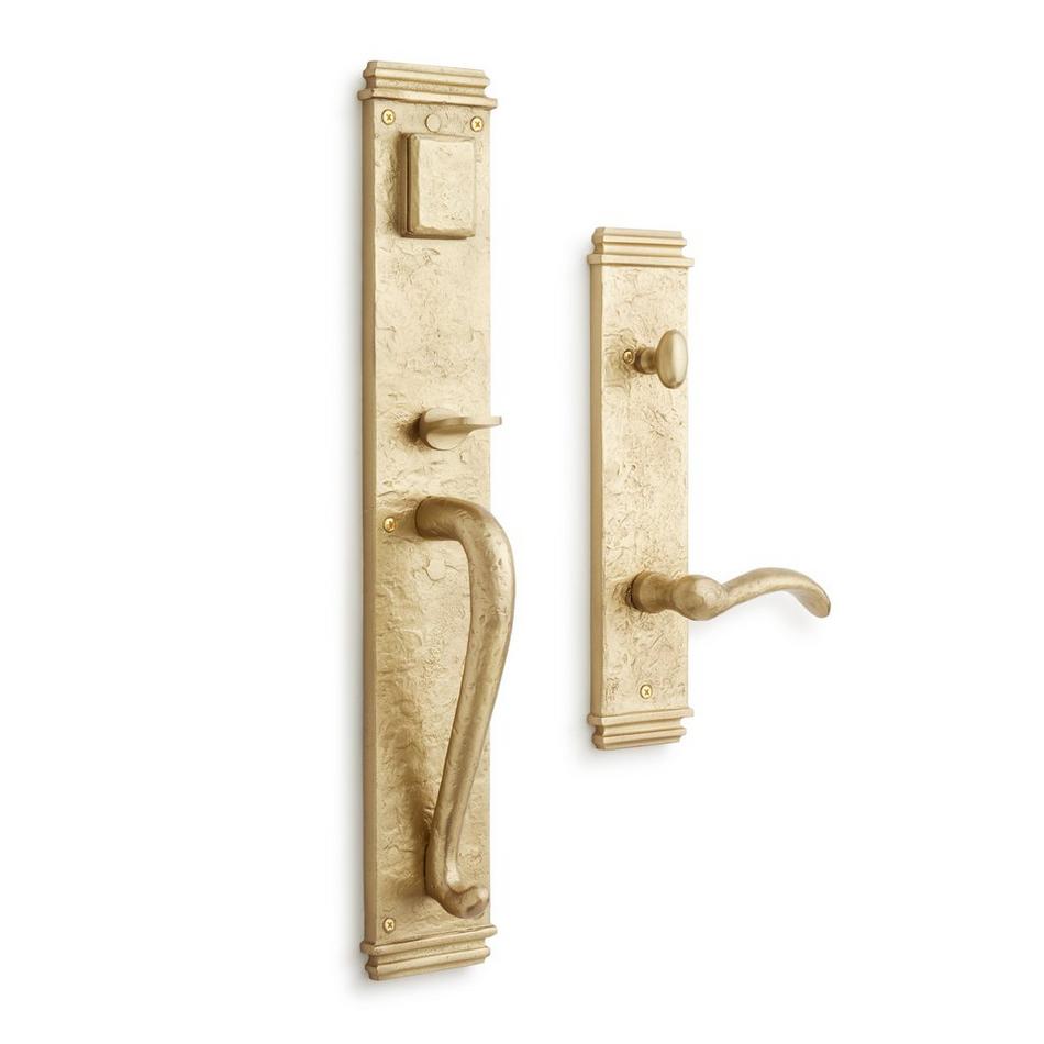 Griggs Solid Brass Entrance Door Set - Lever Handle - 2-3/8" Backset - Left Hand - Satin Brass, , large image number 0