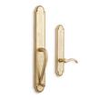 Marconi Solid Brass Dummy Entrance Door Set with Lever Handle - Left Hand - Satin Brass, , large image number 0