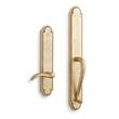 Marconi Solid Brass Dummy Entrance Door Set with Lever Handle - Right Hand - Satin Brass, , large image number 0