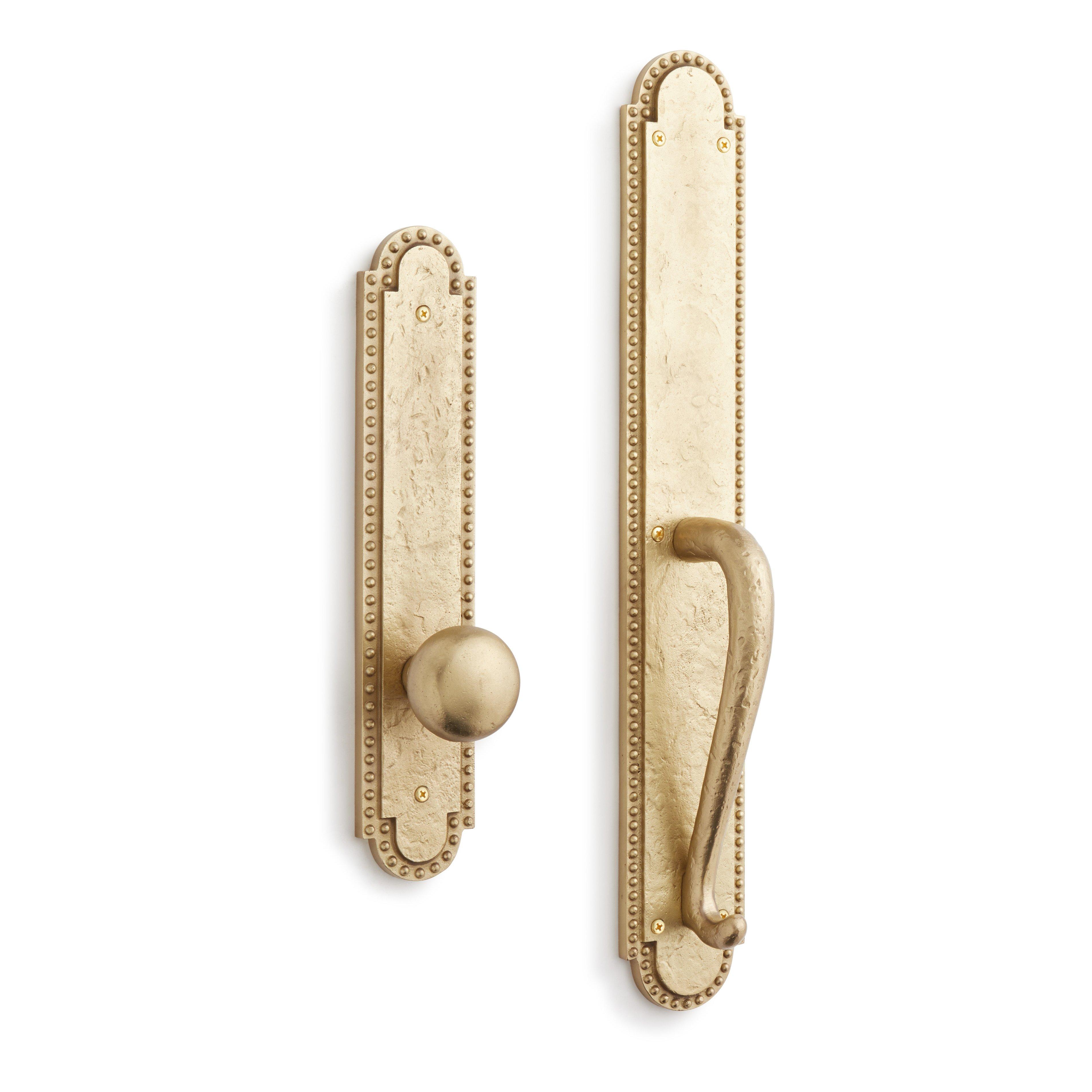 Marconi Solid Brass Dummy Entrance Door Set with Knob - Satin