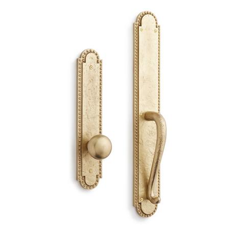 Marconi Solid Brass Entrance Door Set with Round Knob - Dummy