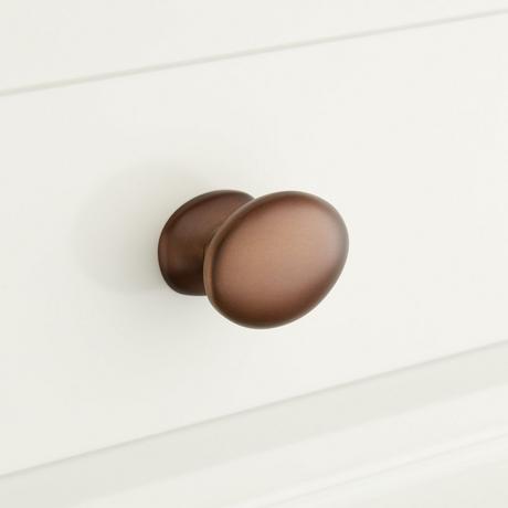 Rennes Solid Brass Oval Cabinet Knob
