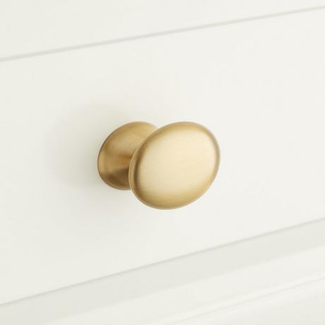 Rennes Solid Brass Oval Cabinet Knob